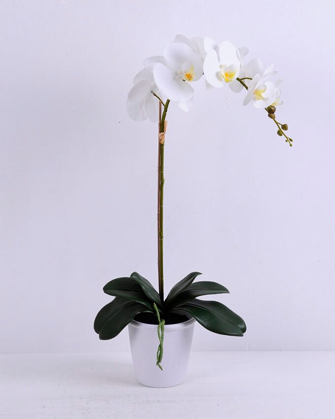 Artificial Flower 27*63CM Orchid*7 in plastic pot GS-15420011