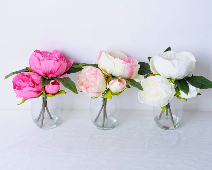 Artificial Flower 26*23*22CM Peony In Glassware GS-06920005 3 Artificial Flower 26*23*22CM Peony In Glassware GS-06920005