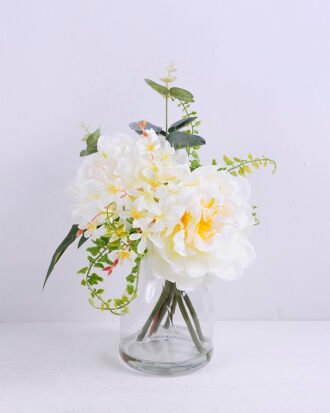 Artificial Flower 21*20*30CM Peony in glass pot with fake water GS-06920020 Potted Flowers&Plants YeahFlower is one of Chinese leading OEM manufacturers and exporters , supplying the silk flowers, wholesale artificial trees Artificial Flower 21*20*30CM Peony in glass pot with fake water GS-06920020