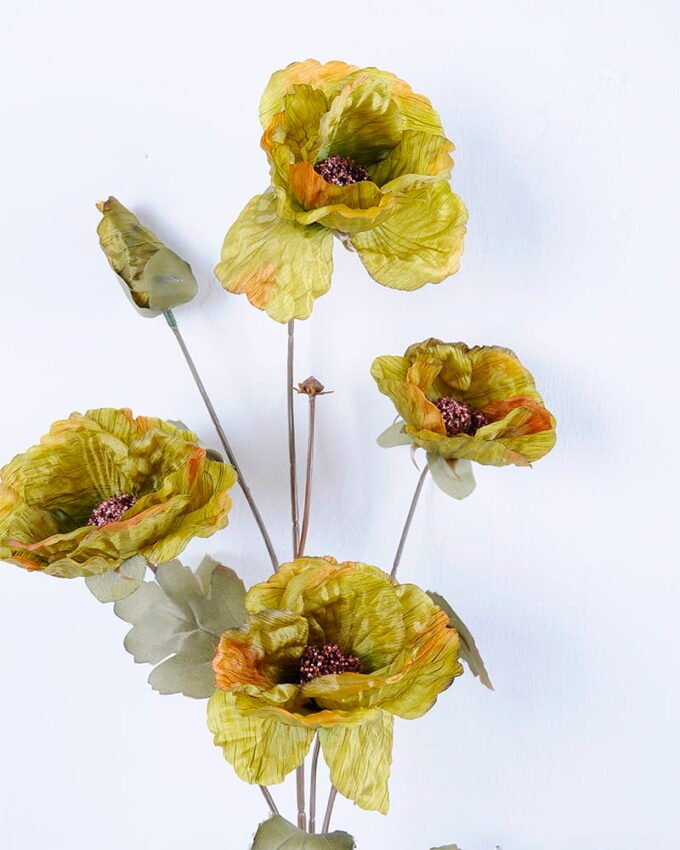 Artificial Flower 18*83CM Poppy Spray*5 GS-26220001-G1 2 Artificial Flower 18*83CM Poppy Spray*5 GS-26220001-G1