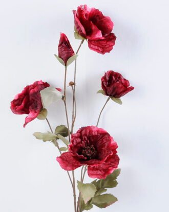 Artificial Flower 18*83CM Poppy Spray*5 GS-26220001-R1 Single Flowers YeahFlower is one of Chinese leading OEM manufacturers and exporters , supplying the silk flowers, wholesale artificial trees Artificial Flower 18*83CM Poppy Spray*5 GS-26220001-R1