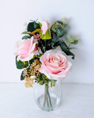 Artificial Flower 23*16*27CM Rose In Glassware GS-06920002