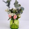 Artificial Flower 21*21*31CM Rose in glass pot with fake water GS-06920018