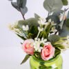 Artificial Flower 21*21*31CM Rose in glass pot with fake water GS-06920018
