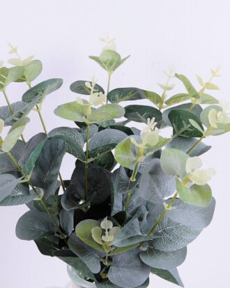 Artificial Plant 20*20*32CM Eucalyptus in glass pot with fake water GS-06920015
