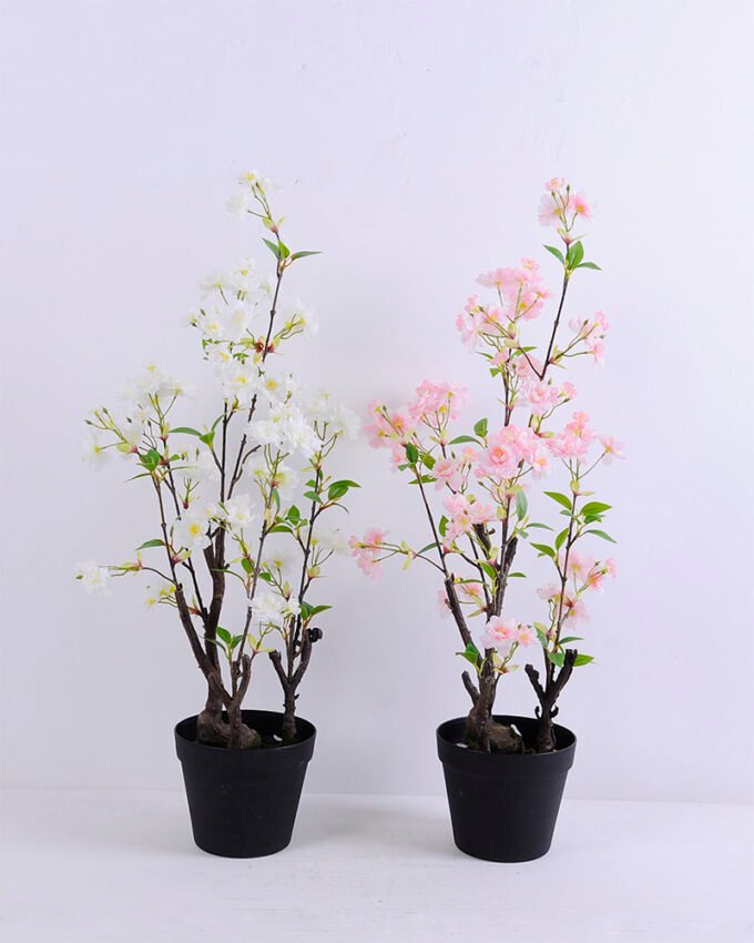 Artificial Tree 27*33*76CM Cherry blossom tree in plastic pot GS-15420001-W1