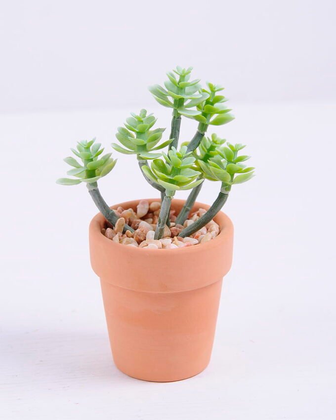Artificial succulent 6.8*5*10 Artificial succulent 6.8*5*10.4cm succulent plants in terrecotta pot GS-51720072