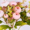 Artificial Flower 18*29CM Camellia bush*5 GS-59220001-P1