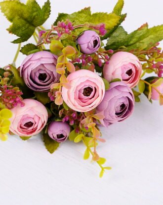 Artificial Flower 18*29CM Camellia bush*5 GS-59220001-Z2