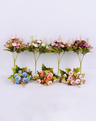 Artificial Flower 18*29CM Camellia bush*5 GS-59220001