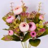 Artificial Flower 18*29CM Camellia bush*5 GS-59220001