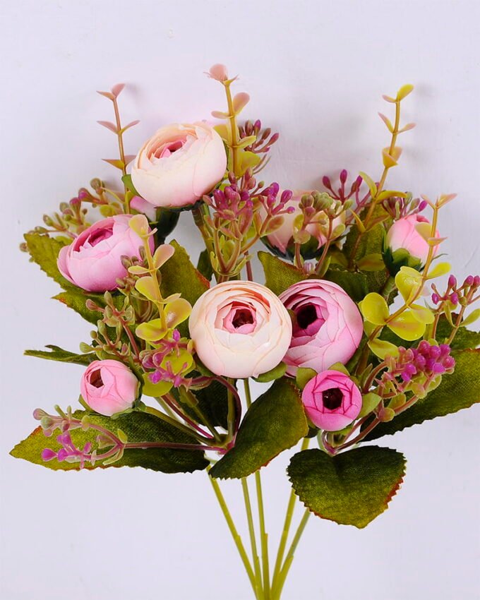 Artificial Flower 18*29CM Camellia bush*5 GS-59220001