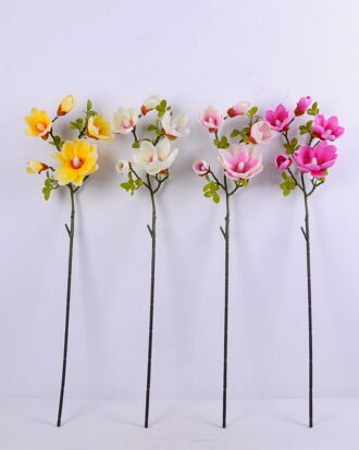 Artificial Flower 19*84CM Mangnolia Spray*5 GS-05520052 Single Flowers YeahFlower is one of Chinese leading OEM manufacturers and exporters , supplying the silk flowers, wholesale artificial trees Artificial Flower 19*84CM Mangnolia Spray*5 GS-05520052
