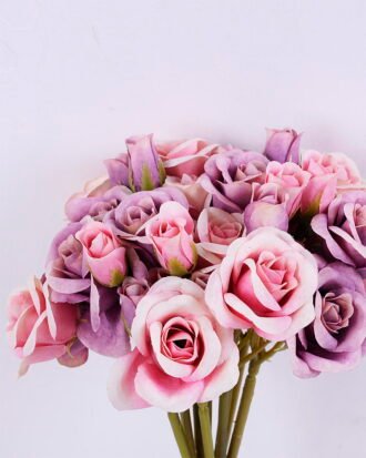 Artificial Flower 15*30CM Mini rose bouquet*9 GS-59220010-Z2