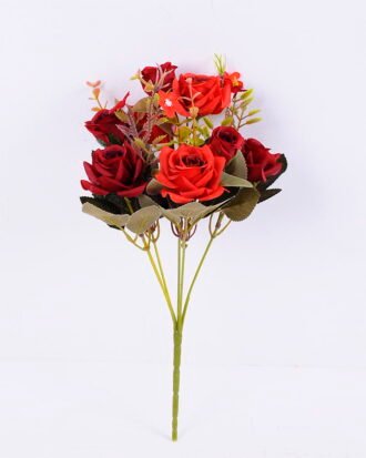 Artificial Flower 17*30CM Rose bush*5 GS-59220006-R1