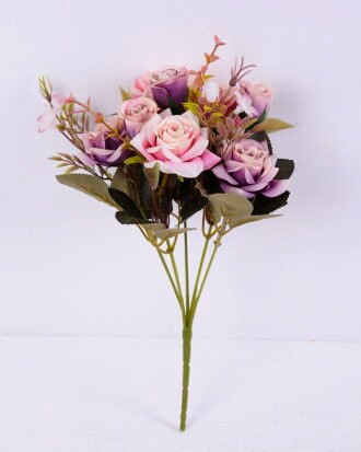 Artificial Flower 17*30CM Rose bush*5 GS-59220006-Z1