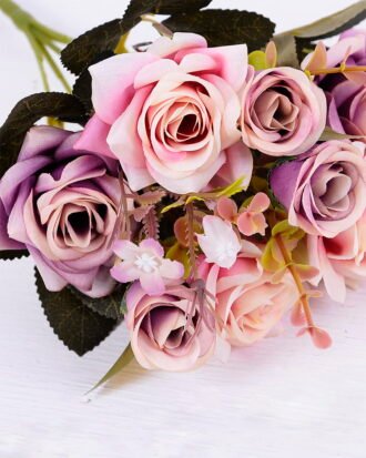 Artificial Flower 17*30CM Rose bush*5 GS-59220006-Z1