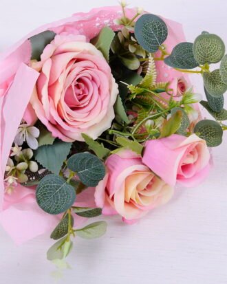 Artificial Flower 25*40CM Rose?with?paper?wrapped GS-59220013-P1 Bouquet YeahFlower is one of Chinese leading OEM manufacturers and exporters , supplying the silk flowers, wholesale artificial trees Artificial Flower 25*40CM Rose?with?paper?wrapped GS-59220013-P1