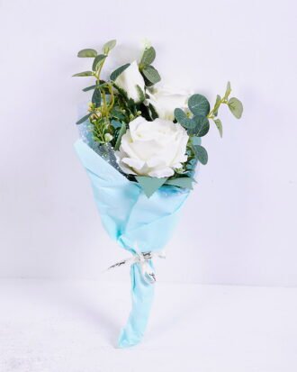 Artificial Flower 25*40CM Rose?with?paper?wrapped GS-59220013-W1 Bouquet YeahFlower is one of Chinese leading OEM manufacturers and exporters , supplying the silk flowers, wholesale artificial trees Artificial Flower 25*40CM Rose?with?paper?wrapped GS-59220013-W1