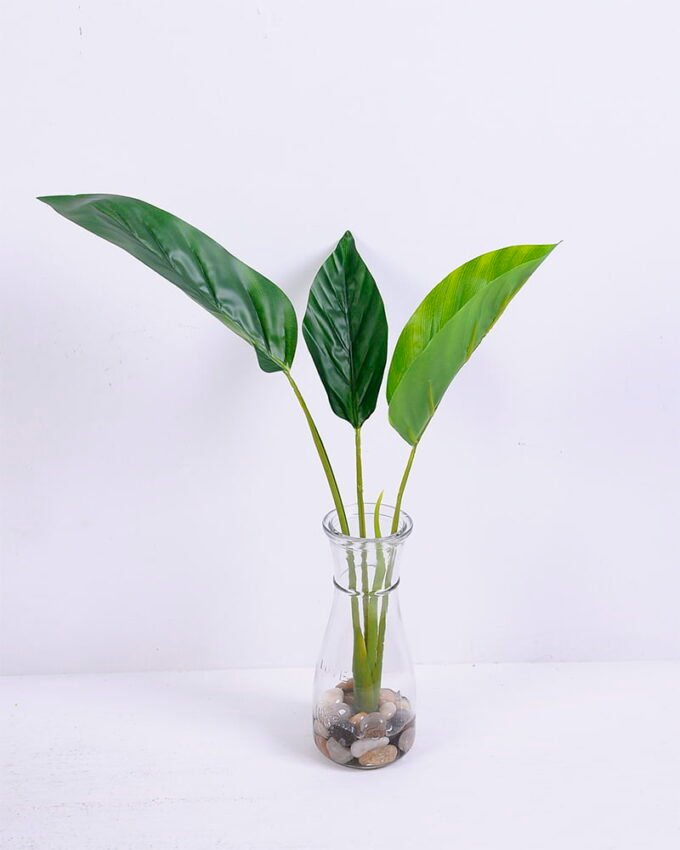 Artificial Plant 38*37*46CM Leaves*3 in glass pot GS-24520003