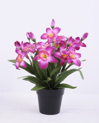 Artificial Flower 25*25*31cm Cymbidium in plastic pot GS-03320080-R1
