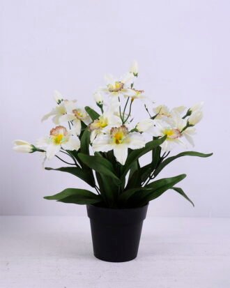 Artificial Flower 25*25*31cm Cymbidium in plastic pot GS-03320080-W1 Potted Flowers&Plants YeahFlower is one of Chinese leading OEM manufacturers and exporters , supplying the silk flowers, wholesale artificial trees Artificial Flower 25*25*31cm Cymbidium in plastic pot GS-03320080-W1