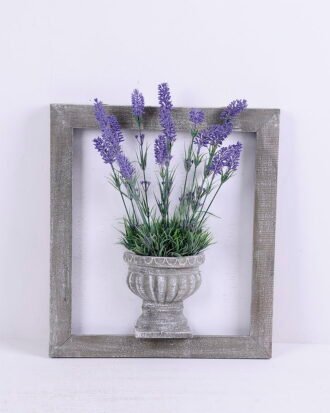 Artificial Flower 40*49.5cm Lavender in wooden frame GS-03320042