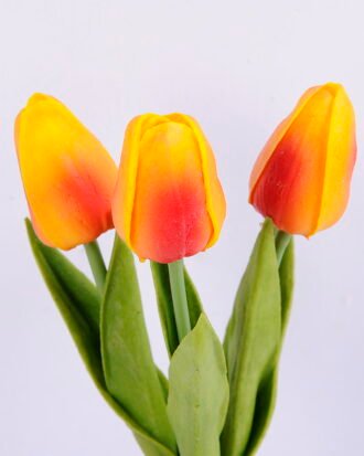 Artificial Flower 10*10*21.5cm PU Tulip in plastic pot GS-03320028