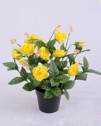 Artificial Flower 26*26*33cm Rose in Plastic pot GS-03320079-Y1