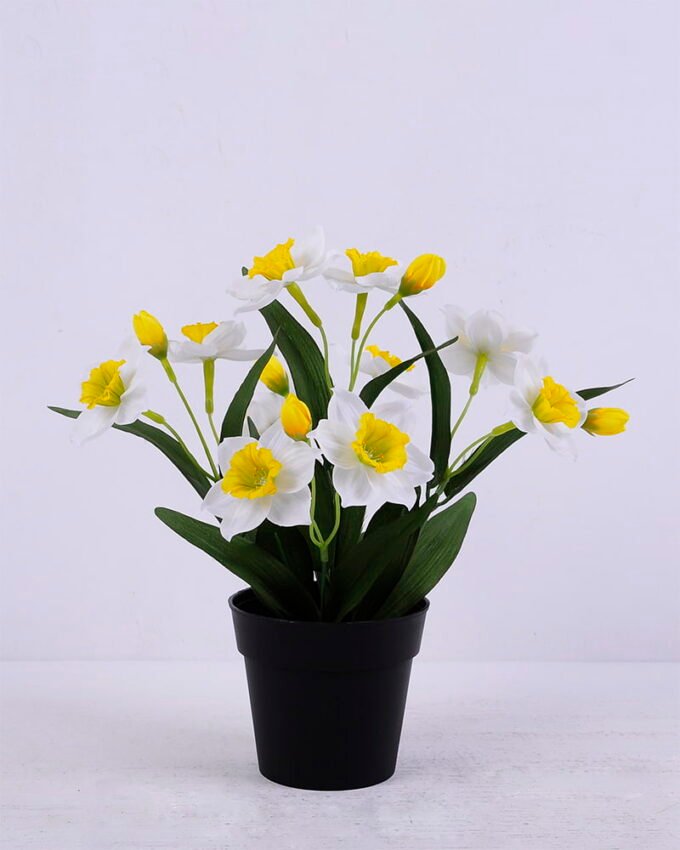 Artificial Flower 22*22*27cm daffodil in Plastic pot GS-03320090