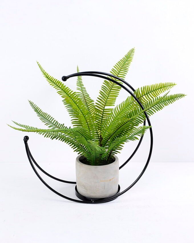 Artificial Plant 34*29*34CM Fern in iron pot with iron frame/outdoor GS-48120010