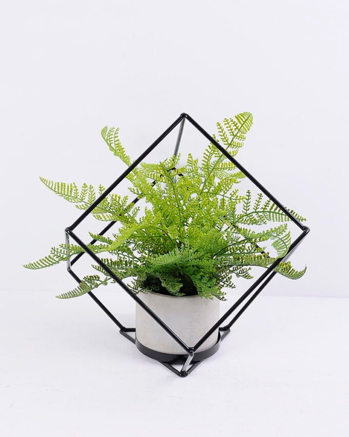Artificial Plant 32*30*29CM Fern in iron pot with iron frame/outdoor GS-48120011