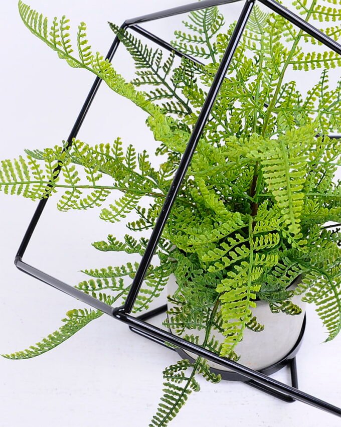 Artificial Plant 32*30*29CM Fern in iron pot with iron frame/outdoor GS-48120011