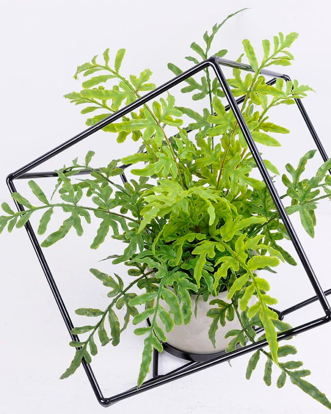 Artificial Plant 31*34*29.5CM Fern in iron pot with iron frame/outdoor GS-48120012