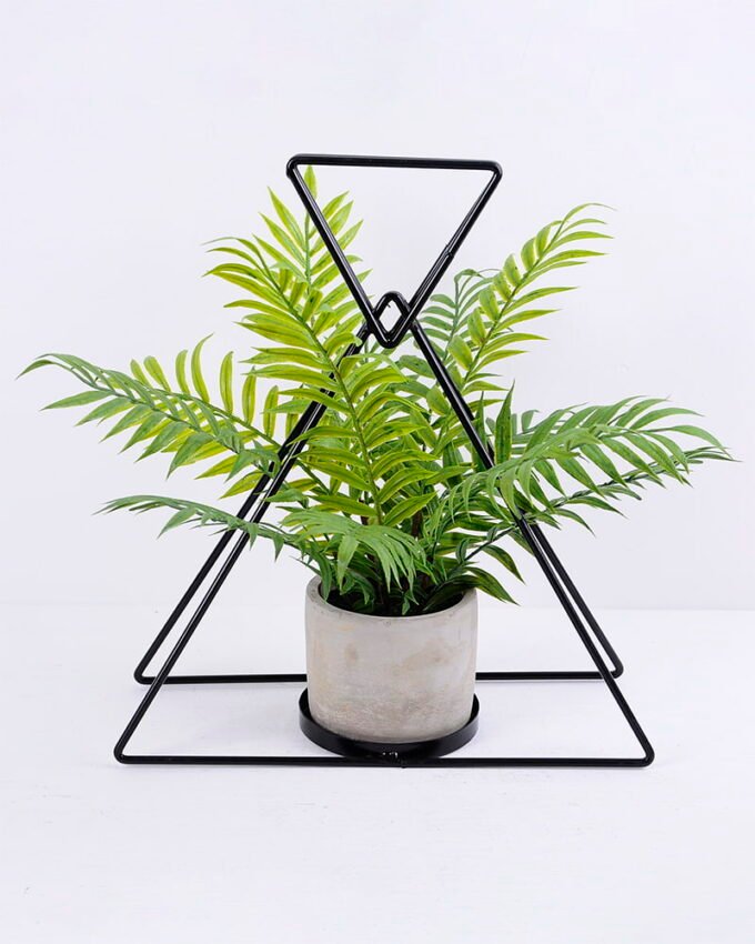 Artificial Plant 37*33*33CM Fern in iron pot with iron frame/outdoor GS-48120019