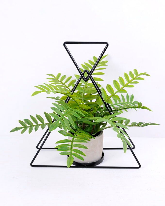 Artificial Plant 38*40*33CM Fern in iron pot with iron frame/outdoor GS-48120020