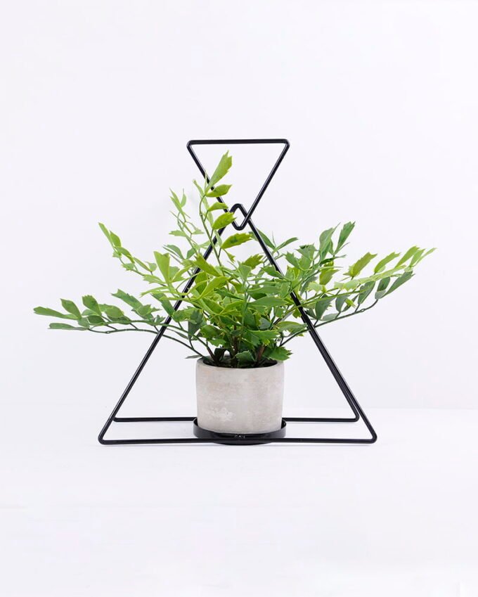 Artificial Plant 36*38*33CM Fern in iron pot with iron frame/outdoor GS-48120021