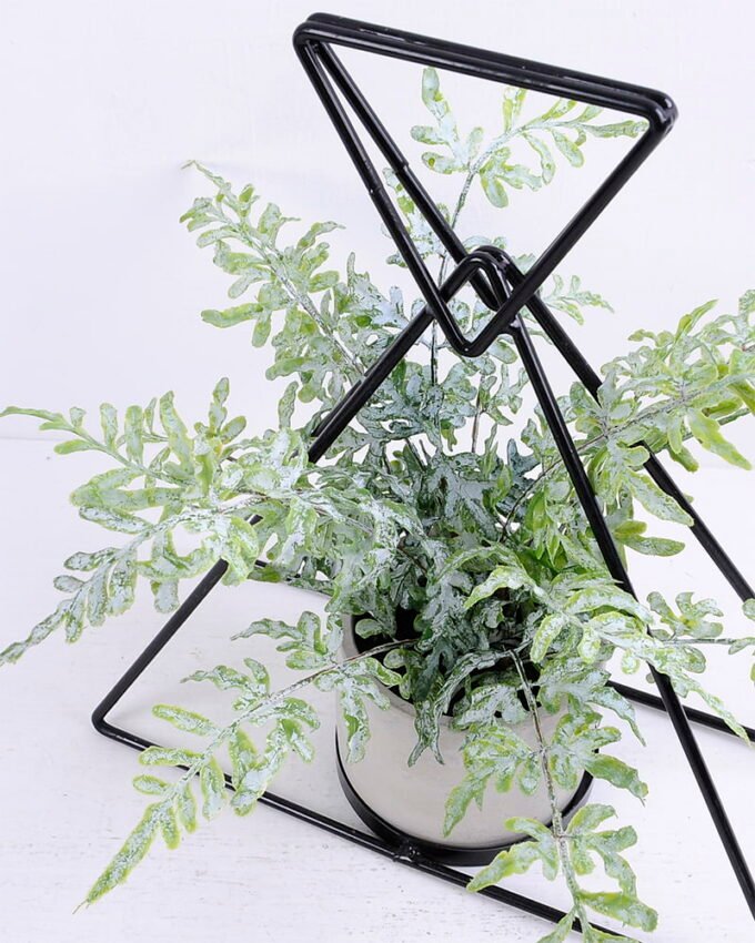 Artificial Plant 33*33*33CM Fern in iron pot with iron frame/outdoor GS-48120022