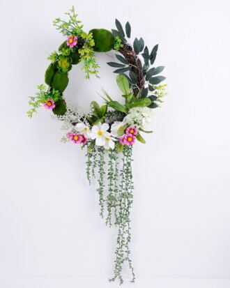 Artificial Plant 52*23*120CM Mum&Olive&succulent plants wreath GS-52720002