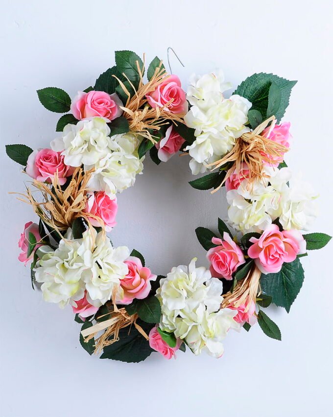 Artificial Plant 54*10*55CM Rose&Hydrange wreath GS-52720003