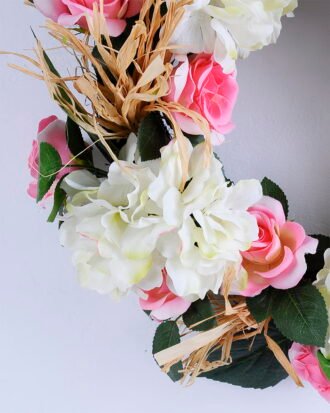 Artificial Plant 54*10*55CM Rose&Hydrange wreath GS-52720003