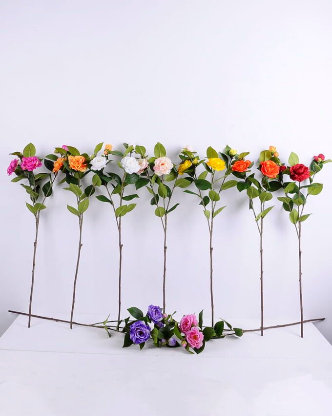 Artificial Flower 24*78CM Camellia Spray*3 GS-14520006-Z2