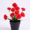 Artificial Flower 18*18*23cm Carnation in plastic pot GS-03320065