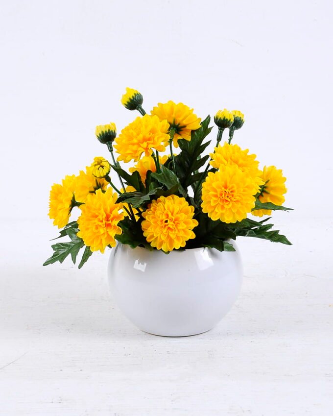 Artificial Flower 18*18*17cm Chrysanthemum in Ceramic pot GS-03320103