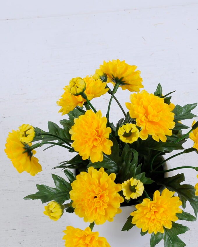 Artificial Flower 18*18*17cm Chrysanthemum in Ceramic pot GS-03320103
