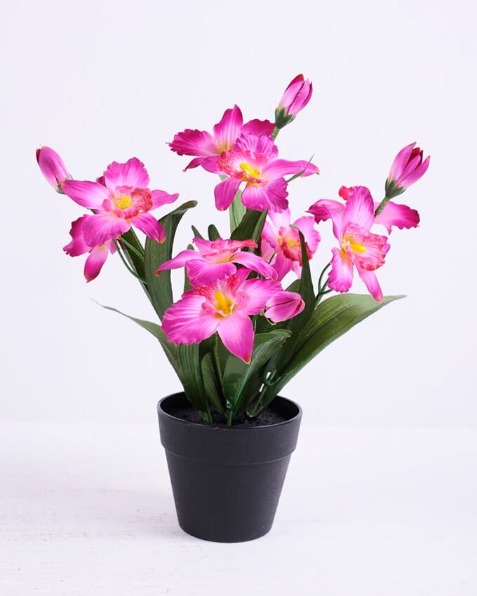 Artificial Flower 25*25*28cm Cymbidium in Plstic pot GS-03320070