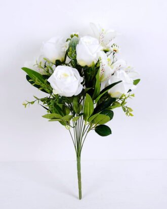 Artificial Flower 27*49CM Lily&Rose Bush*12 GS-05520064-W1