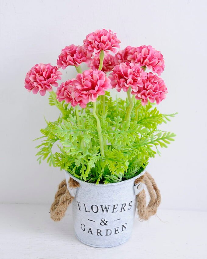 Artificial Flower 20*20*29CM Mum ball in tin pot GS-05520075-R1