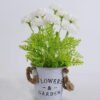 Artificial Flower Mum ball in tin pot GS-05520075-W1 Artificial Flower 20*20*29CM Mum ball in tin pot GS-05520075-W1