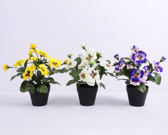 Artificial Flower 20*20*25cm Pansy in Plastic pot GS-03320066